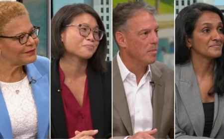 Nithya Raman joins ABC7 Los Angeles mayoral interviews before June 2