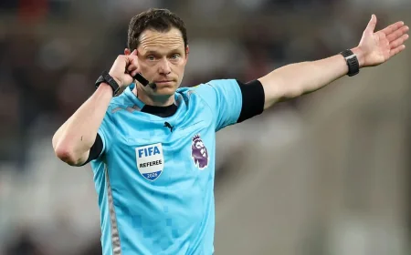 Darren England to referee Chelsea vs Manchester City at Wembley