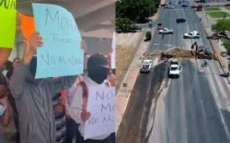 Abraham Mendieta difunde bloqueo en Chihuahua a kilómetro 60