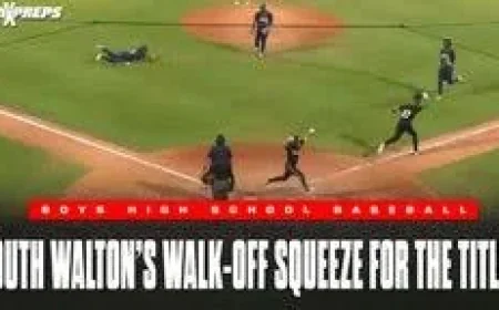 South Walton Wins 3A Florida High School Baseball Championship on Suicide Squeeze