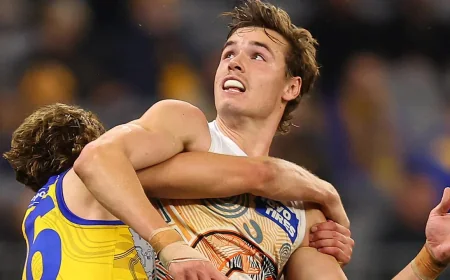 Harry Oliver Debuts As West Coast Vs Gws Giants Opens Round 10