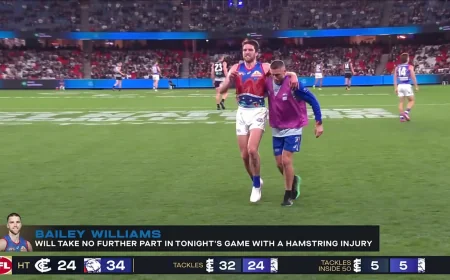 Bailey Williams ruled out after left hamstring injury