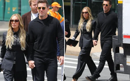Alex Cooper Husband Walks 2026 YouTube Upfront Red Carpet Together