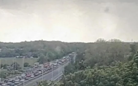 National Highways Holds M56 Traffic After 4-Vehicle Crash Near Warrington