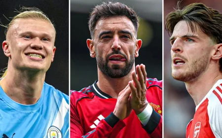 Neville and Carragher split on Fernandes, Rice in Sky Sports awards