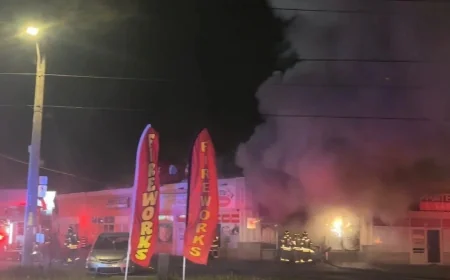 Toronto police probe Etobicoke blaze after vehicle crash Fireworks Toronto
