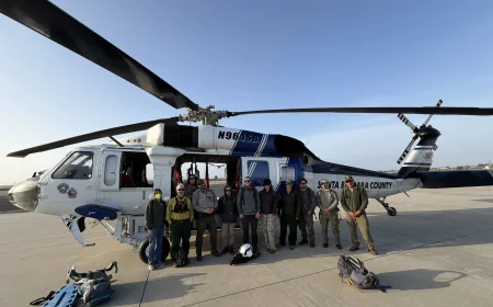 Helicopter Evacuates 11 Employees in Santa Rosa Island Fire