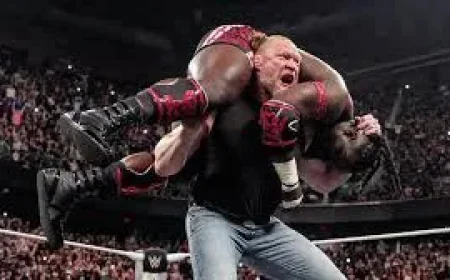 Brock Lesnar Wwe Raw Return Ends With Four F-5s on Oba Femi