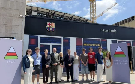 Wales youth launch 105th Peace Message from Barcelona
