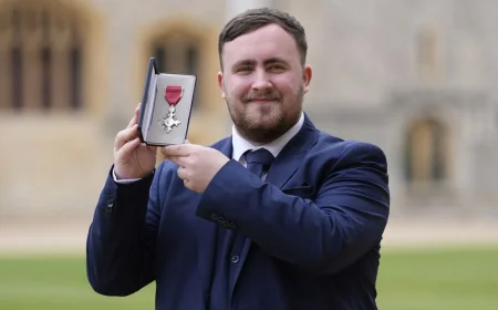 Luke Littler Mbe collected from Prince William at Windsor Castle