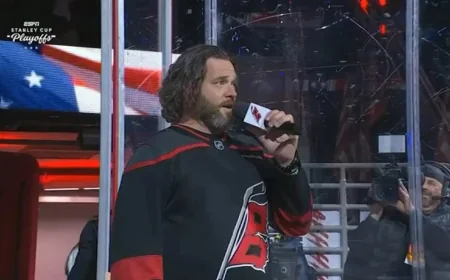 Adam Lee Decker Readies for Game 1 at Lenovo Center