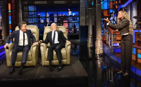 John Stewart Gives Colbert Two Recliners Before Final Late Show