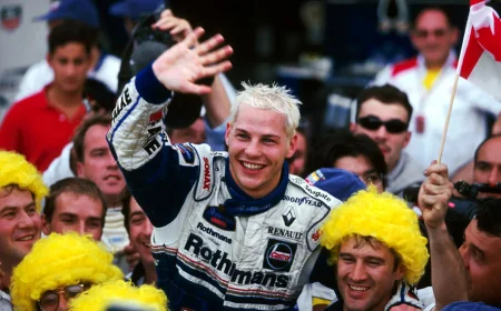 Jacques Villeneuve Bleached Peroxide Hair as F1 Style Legacy Grew
