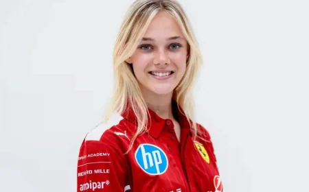 Alba Larsen Unveils Light Blue Montreal Helmet for Canadian GP