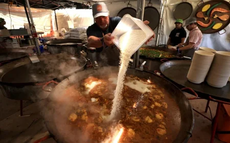 Gerard Nebesky Serves Bottlerock With 80 Paella Pans a Day