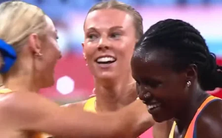 Abbey Caldwell surges to third in Shanghai after 300-metre move