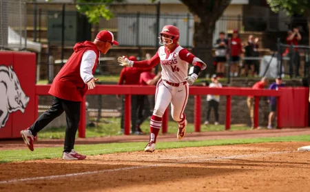 Arkansas Softball Rolls Duke 14-5 in Fayetteville Super Regional Opener