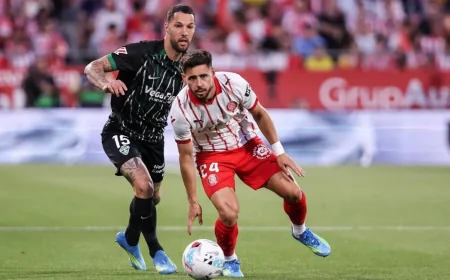 Álvaro Rodríguez hunde al Girona: 1-1 y descenso — Posiciones De Girona Futbol Club Contra Elche C. F.