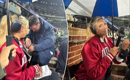 Tricia Whitaker Takes Rutschman Line Drive, Says She’s Fine