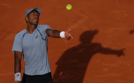 Basavareddy Tennis: Nishesh Basavareddy Takes First Set 7-6(7-5)
