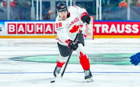 Finnie Scores First International Goal in Canada Hockey Win