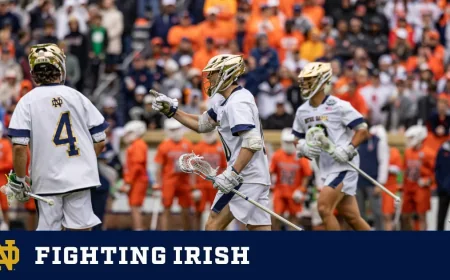 Notre Dame Beats Syracuse 15-7, Advances to Monday's Title Game