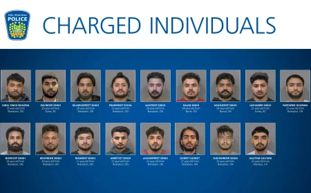 Peel Police Arrest 17 in For Brothers Extortion Probe