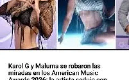 Maluma Wears Hugo Boss Suit at AMAs 2026 Blue Carpet