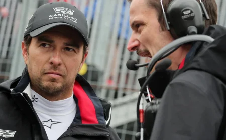Sergio Perez Cadillac Suspension Failure Ends Lap 39 Canadian GP