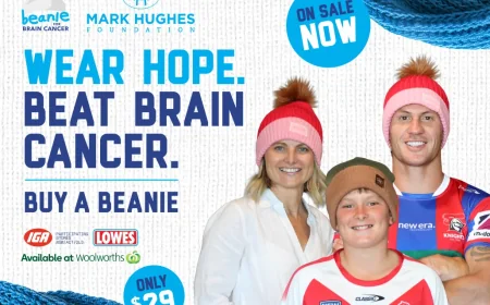 Mark Hughes Foundation launches 2026 beanies, marks 10th NRL round