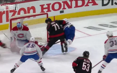 Eric Staal Watches Hall Open Game 4 for Carolina