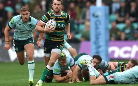 Rory Hutchinson nears 200th Northampton Saints appearance against Gloucester Rugby