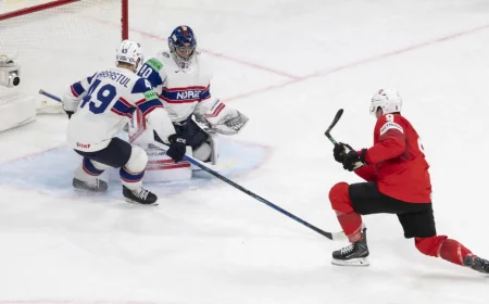 La Suisse bat la Norvège 6-0 et rejoint finale du Championnat Du Monde