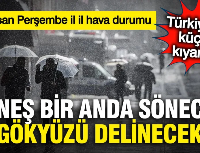 Meteoroloji 25 il için uyardı, Yarınki Hava Durumu değişti