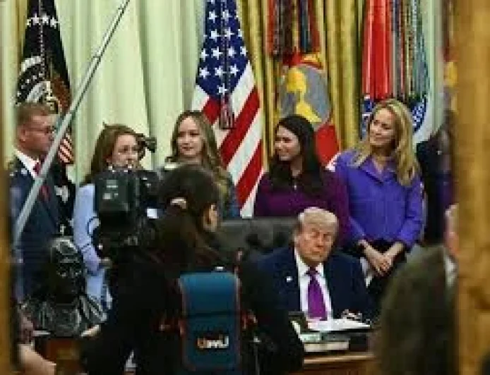 White House Says Trump Was Blinking During Oval Office House Event