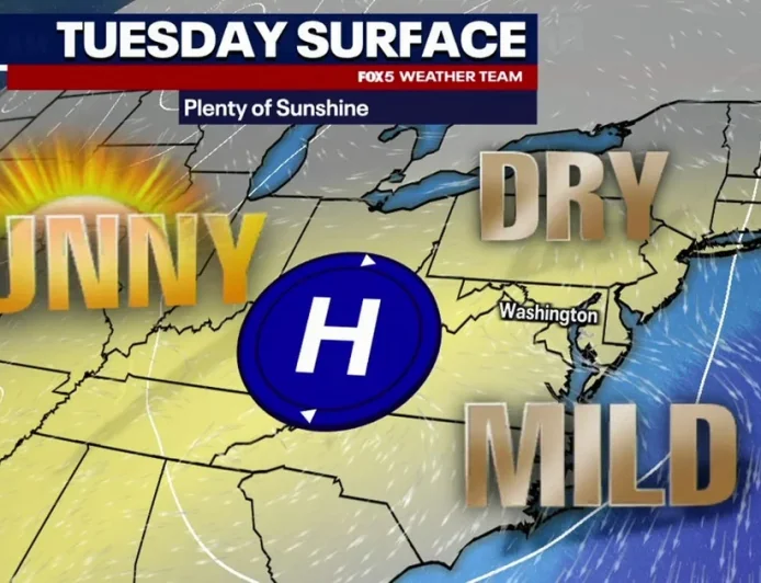Weather Dc: Washington expects 30 mph gusts and evening storms Wednesday