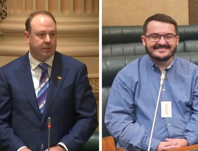 Jason Virgo tears up in first South Australian parliament speech