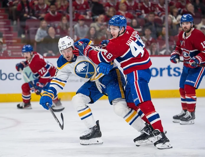 Sabres add a ramp to Canadiens Mtl logo after seven-game loss