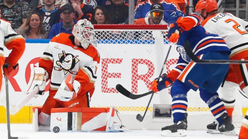Dostal Chased Early After Oilers Score Three in 10:13