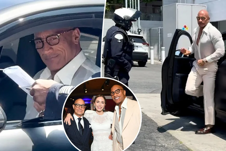Dwayne Johnson Pulled Over After Emily Blunt Walk of Fame Ceremony