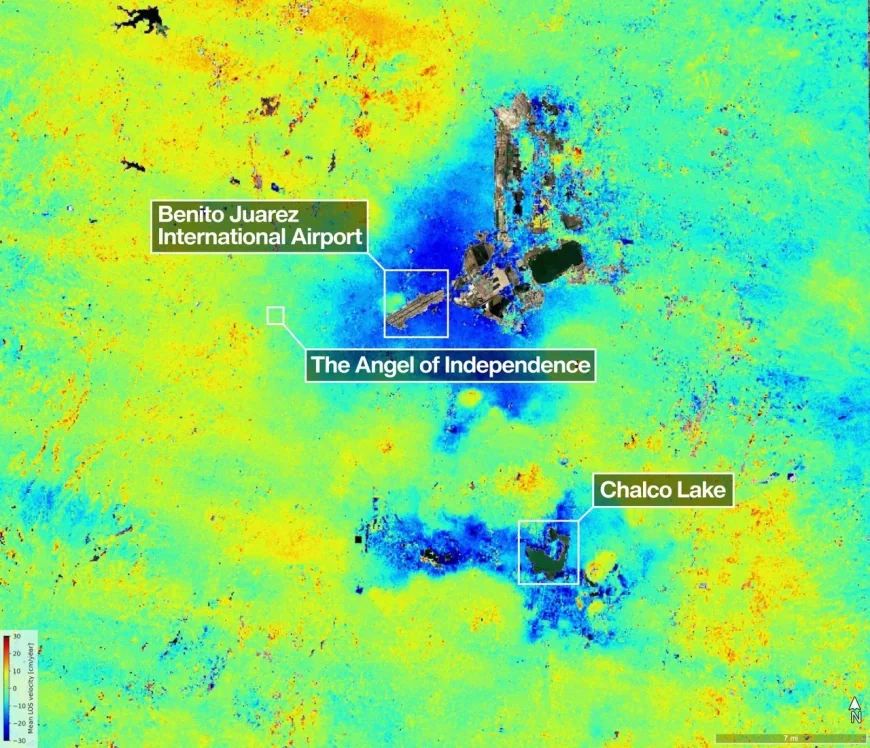 NISAR Maps Mexico City Subsidence of More Than 2 Centimeters