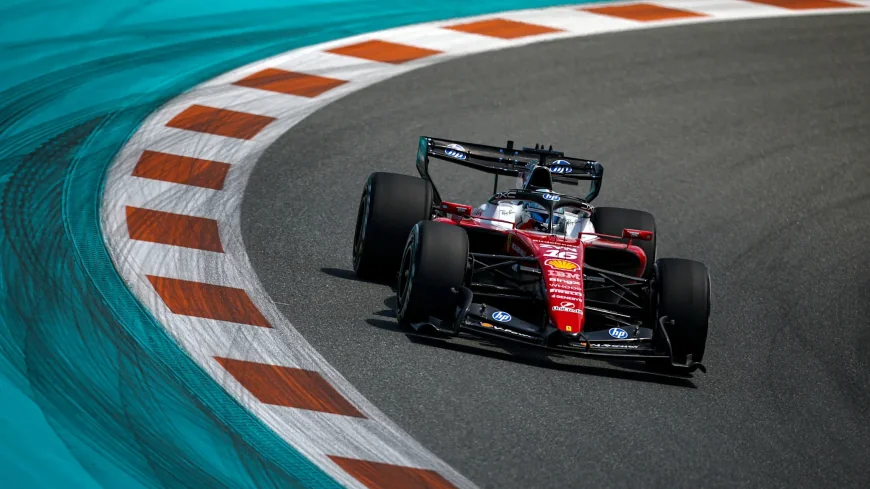 Leclerc Leads Verstappen, Piastri in 1m 29.310s F1 Miami FP1