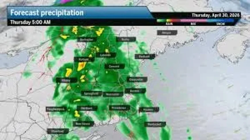 Weather Boston: Thursday commute gets scattered showers, 50s