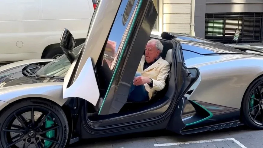 Jeremy Clarkson Spotted in Aston Martin Valhalla on London Street