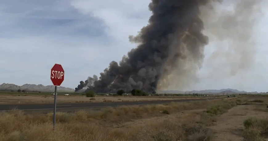 Buckeye Fire closes State Route 85 after six-acre brush blaze