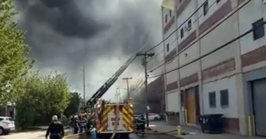 Belleville Fire Reaches 6th Alarm on Cortlandt Street