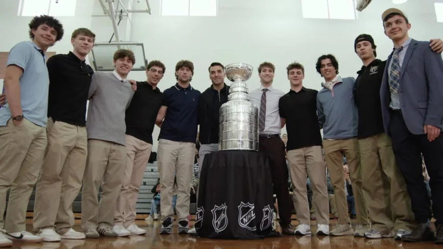 Bergeron Brings Stanley Cup to Blackstone Valley Co-op at Saint Raphael Academy