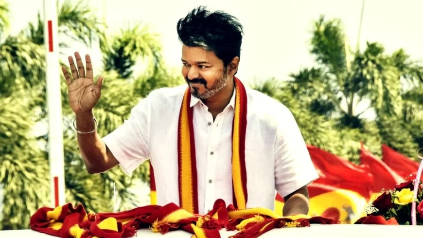 Tvk Vijay Trails in Perambur During First Electoral Contest