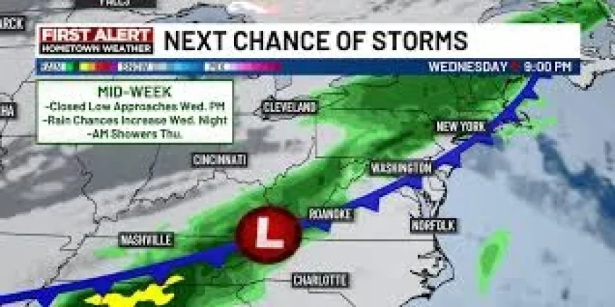 Whio Weather: Surface Low Could Bring 70s, Showers Wednesday