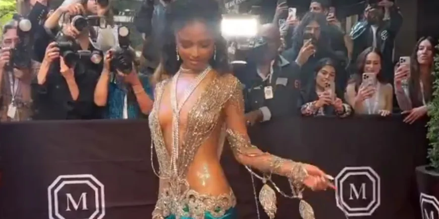 Tyla Brings Valentino to the 2026 Met Gala in Blue and Jewels